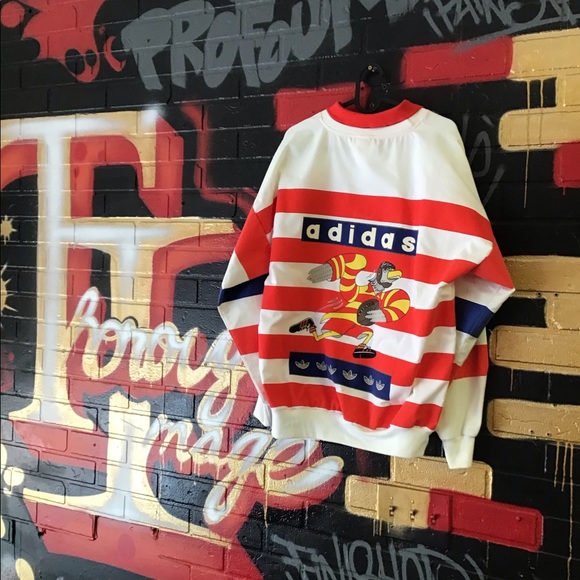 Vintage Adidas Olympics Long Sleeve Rugby Polo - Picture 2 of 5